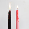 A set of four gothic vampire tears taper candles with a dripping blood effect.