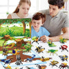 A family is shown interacting with building blocks shaped like jungle animals for a Christmas advent calendar.