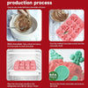A set of silicone molds for making chocolate cookies and festive shapes like reindeer and elves.