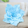 Light blue foam rose flowers arranged in a full bloom for wedding and party decoration