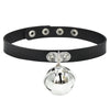 Black furry cat ear headband and tail costume set with silver hardware
