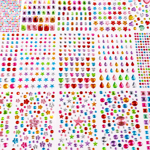 Self-Adhesive Rhinestone Gem Stickers – Multicolor Crystal Craft & Beauty Decor