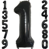 A black jumbo foil number balloon shaped like the numeral 13579.