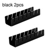 Black 2-piece stackable acrylic baseball cap organizer rack with multiple slots
