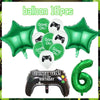 Green Video Game Birthday Party Supplies Kit with Gamepad Balloons