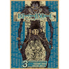 Death Note Vintage Anime Canvas Wall Art featuring a dark, menacing figure with spiky hair and a cross design.