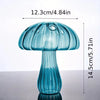 Mushroom-Shaped Glass Hydroponic Vase with Colorful Finish