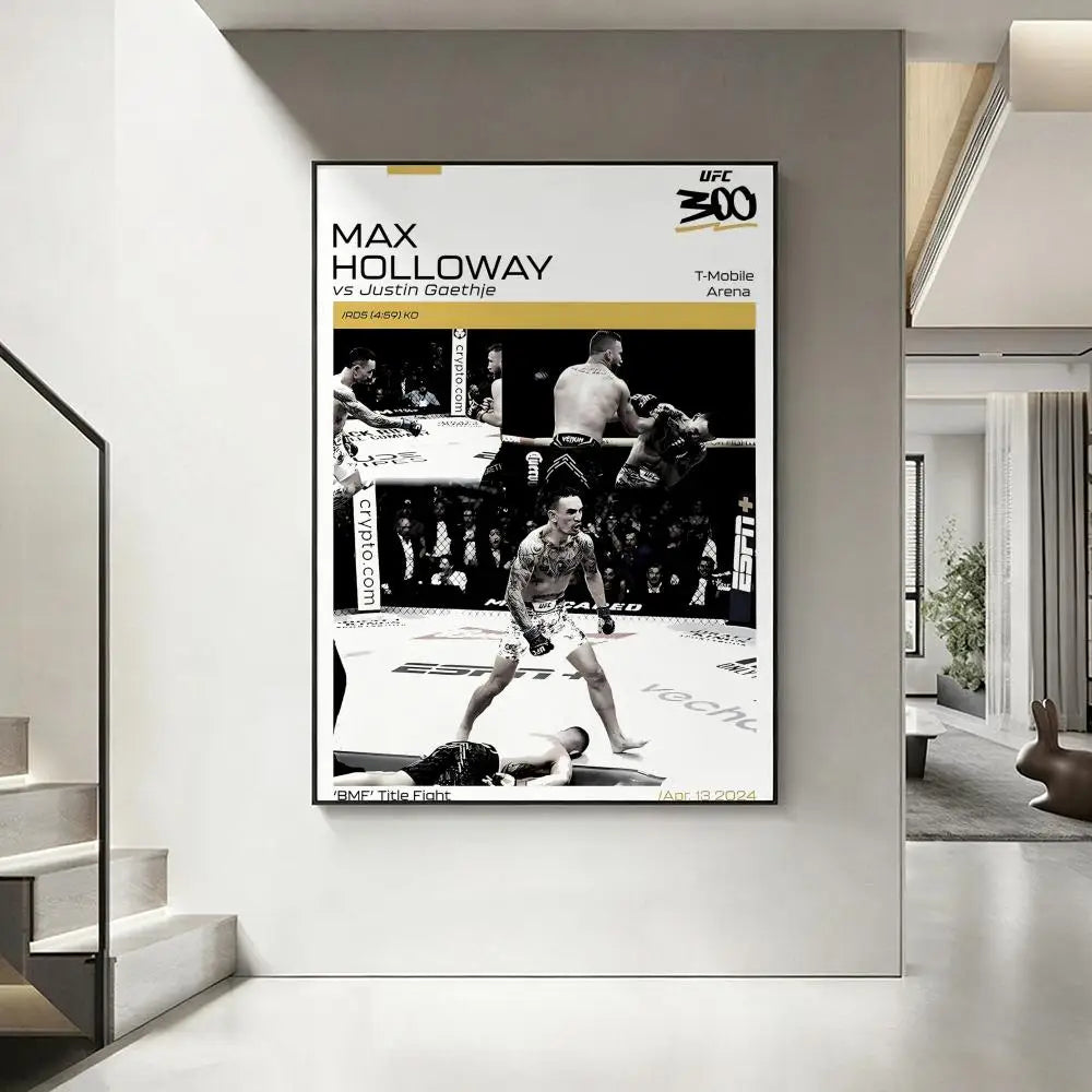 Aesthetic MMA Fighter Wall Art Poster – Waterproof & Easy to Stick