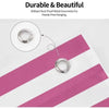 Brilliant rust-proof metal grommets used for hassle-free hanging on a pink and white striped flag tapestry.