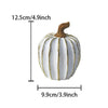 Elegant white and gold resin decorative pumpkin with a stem