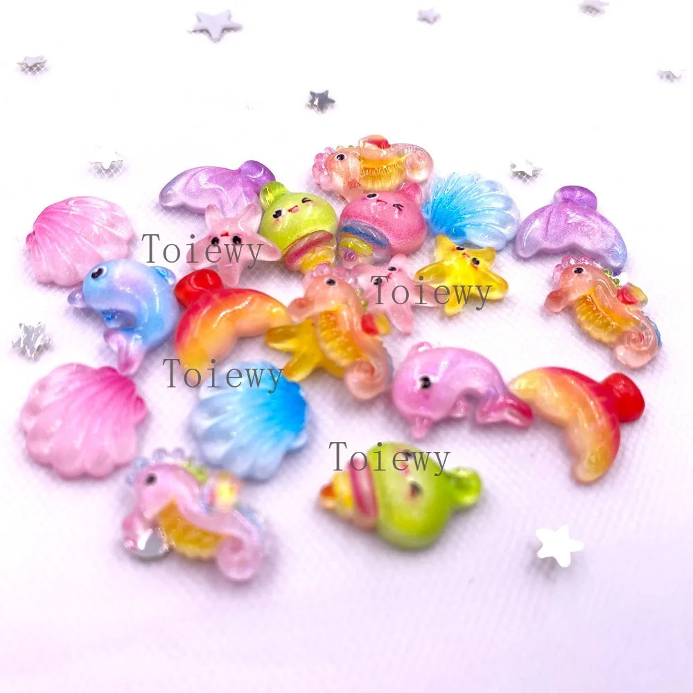Ocean-Themed Resin Charms for Jewelry and Craft Projects
