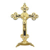 Golden Crucifix Figurine with Enamel Accents