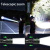 Comparison of Real scene 1 and Real scene 2 telescopic zoom features of a rechargeable flashlight.