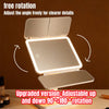 A triple fold LED makeup mirror demonstrating free rotation for clearer details.