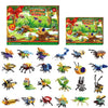 A box for a 24-day Christmas Advent Calendar featuring jungle animals and building blocks.