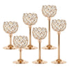 Elegant Glass Tealight Candle Holder Set of 3 in Gold and Silver