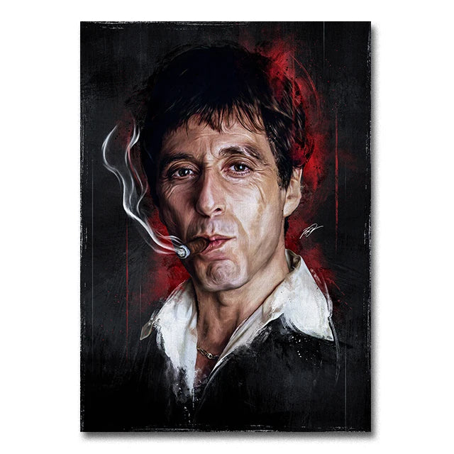 Classic Movie Character Abstract Canvas Art Print
