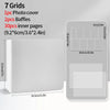 A white photo card binder with 7 grids, including a photo cover, baffles, and inner pages.