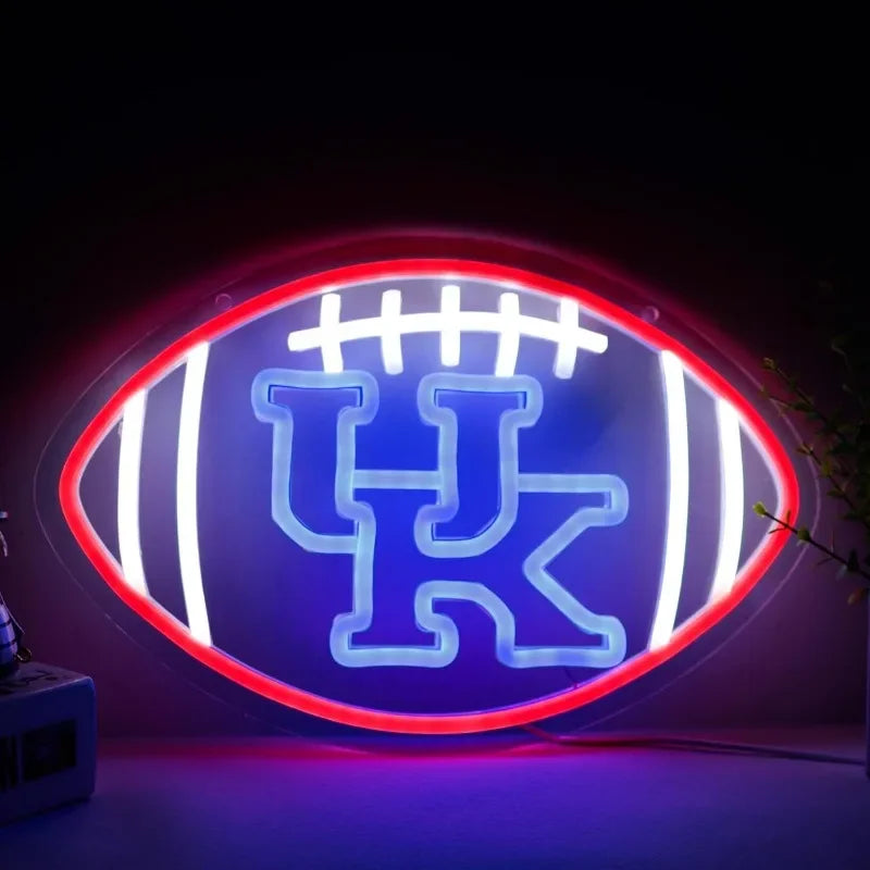 Football Neon Sign LED Wall Light for Fan Rooms and Bars