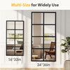 Modern Window Pane Wall Mirror with Metal Frame