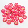 Mixed Color Resin Cabochons with Metal Foil Backing for Jewelry Making