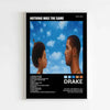Canvas art poster featuring Drake's album art titled Nothing Was The Same with a blue sky and clouds.
