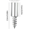 A silver heavy-duty shelf support peg with a threaded screw, shown with dimensions.
