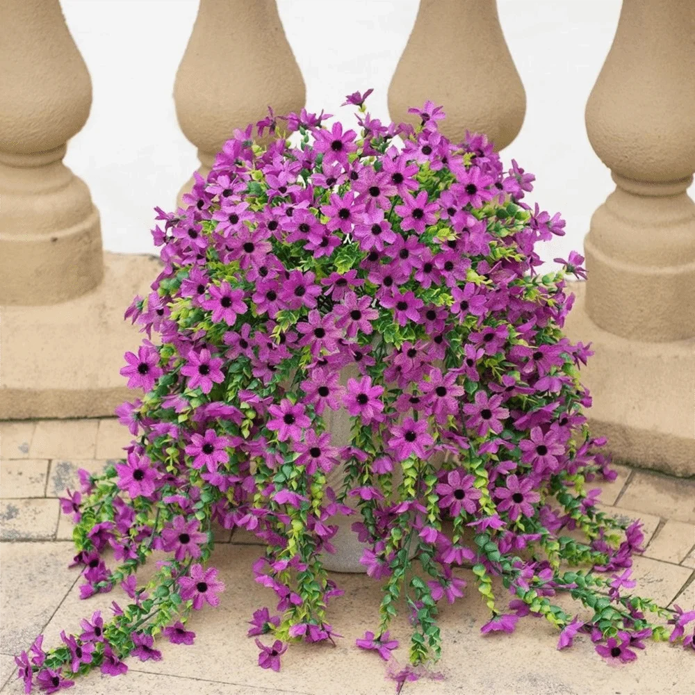 Multicolor Violet Artificial Flower Vine for Home Decor