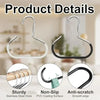 Silver and black metal hooks for hanging hats scarves and bags with a non-slip coating