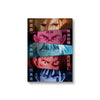 A collage poster featuring various intense facial expressions of Jujutsu Kaisen characters.