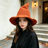 Foldable Knitted Witch Hat for Halloween Costumes & Parties