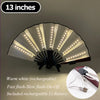 A 13 inch multi-mode LED party fan with a pleated design shown against a neutral background.