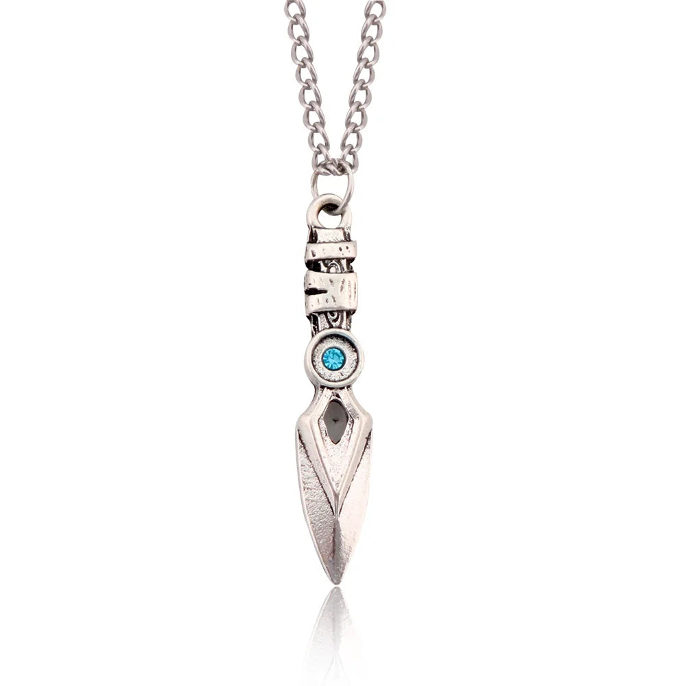 Jett Inspired Blade Storm Crystal Pendant Necklace