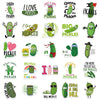 A collection of cartoon pickle stickers featuring various pickle-themed phrases and illustrations.