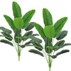 Artificial Bird of Paradise plant with large green leaves and stems