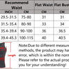 A size chart for a men's seamless compression tank top showing measurements in inches and centimeters for waist, bust, and le