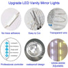 LED vanity mirror lights featuring no trace adhesive, easy to cut transparent wire, professional controller, waterproof desig