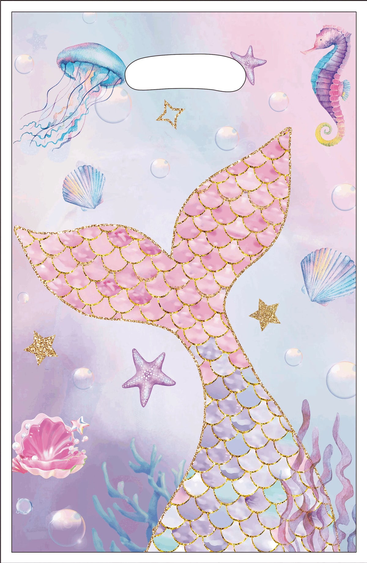 Purple Mermaid Birthday Party Supplies Kit for Girls