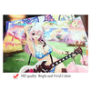 Anime girl playing an electric guitar with bright, vibrant colors and a pastel background.