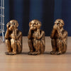 Three Wise Monkeys Resin Figurine Set