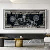 A framed canvas wall art print depicting a 1000 Federal Reserve note with the text The United States of America and 1000 doll