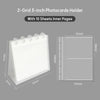 A clear vertical photo card holder with 10 sheets inner pages shown in a light gray background.