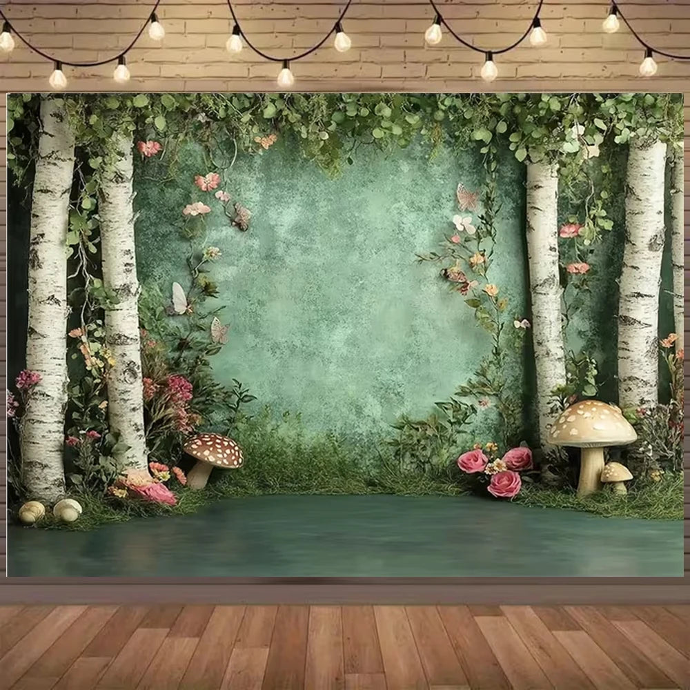 Enchanted Forest Birthday Party Photography Backdrop