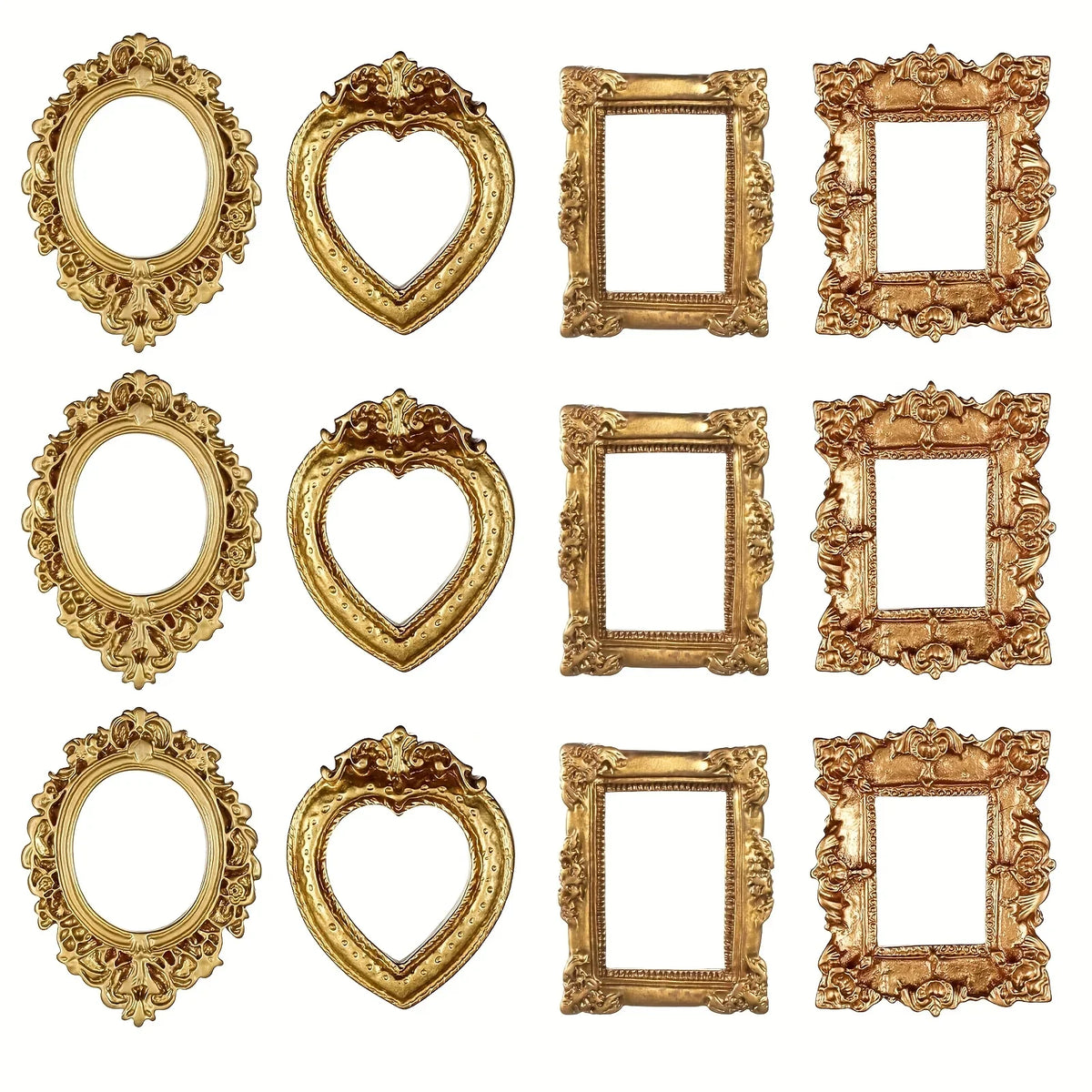 Vintage Baroque Resin Picture Frame Set