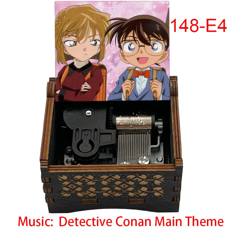 A music box featuring characters from Detective Conan, including a female character and a male character.