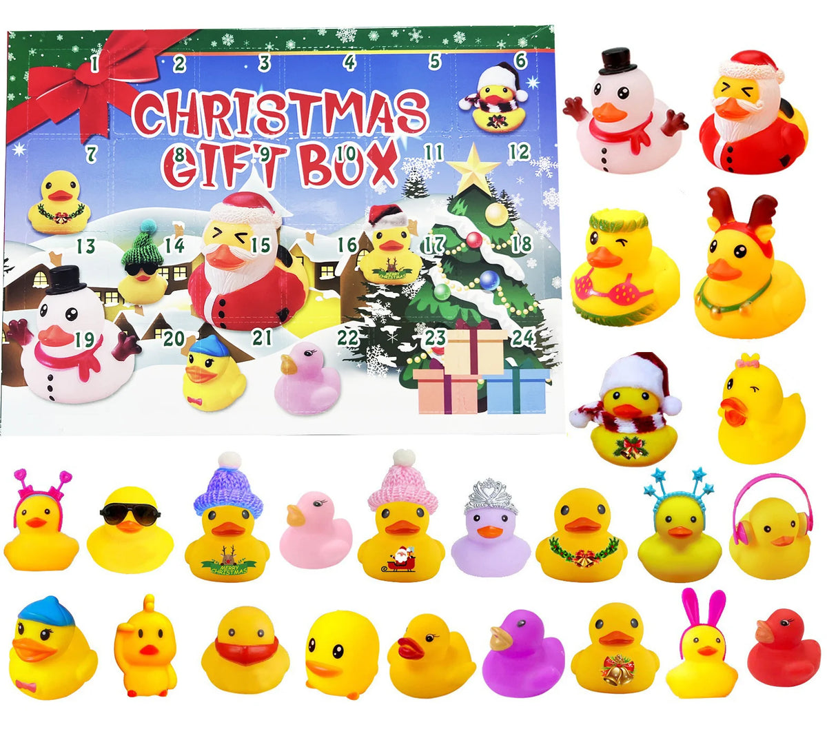 24-Day Christmas Rubber Duck Advent Calendar