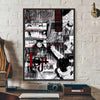 Anime canvas art poster featuring Toji Fushiguro from Jujutsu Kaisen in a dark, dramatic style.