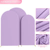 Purple spandex arch backdrop stand cover fabric showing various textures and folds