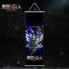 A vertical silk wall hanging featuring artwork from Attack on Titan's The Final Season.