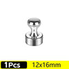 A single silver neodymium magnetic pushpin with a rounded head and cylindrical base.